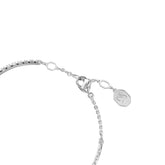 Sublima bangle, White, Rhodium plated
